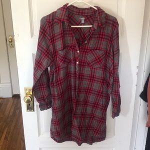 Flannel sleep shirt